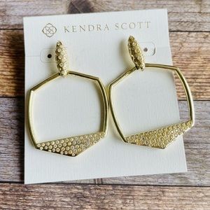 Kendra Scott Gold Selena Open Frame Earrings NWT
